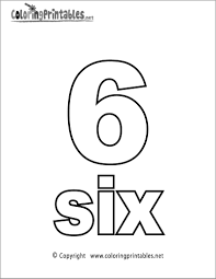 Choose a number 1 coloring page. Number 6 Six Coloring Page Coloringbay