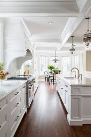 White Kitchen Coffered Ceiling Kitchen Remodel Small Kitchen Remodeling Projects Farmhouse Kitchen Remodel