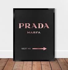 Prada Marfa Print Rose Gold Decor Fashion Print Printable Wall Art Prada Marfa Poster Prada Marfa Sign Prada W Decoration Interieure Decoration Interieur