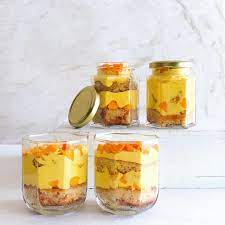 Mango Mousse Cake Jars No Recipe Mason Jar Desserts Mason Jar Cakes Mousse Cake