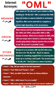 Oml Meaning What Does Oml Stand For With Interesting Conversations 7esl Slang Words Writing Words Other Ways To Say