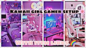 The pink and purple weapon skin pack includes purple camo, love hearts and pink flame skins for your lancer and gnasher in gears of war: Gamer Girl Setup Pink Girl Gaming Room Setup Welog Gadgets Youtube