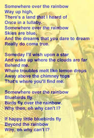 Somewhere Over The Rainbow Great Song Lyrics Lullaby Lyrics Lullaby Songs