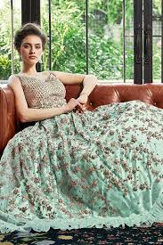 Regular salwar kameez look good but this style cannot manage to get enough drama to the whole attire as much as anarkali or churidar salwar su Buy Party Wear Floral Embroidered Anarkali Dress In Net Online Like A Diva