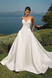 Ball gown wedding dresses white organza spaghetti strap bridal dress awd1306 ball gown wedding. Justin Alexander 8927 Simple Ballgown Wedding Dress Clean Mikado Ballgown With A Fitted Bo Bow Wedding Dress Elegant Wedding Dress Wedding Dresses Satin