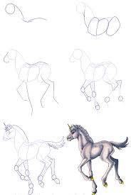 Step By Step Diy Tutorial How Do You Draw A Unicorn In Six Steps Pencil Sketch Elephant Drawing Horse Drawings Baby Unicorn