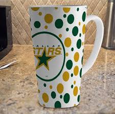 NHL Dallas Stars 473 ml Caneca de latte branca | Amazon.com.br