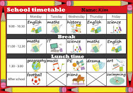 Sounds tough, but once you have mastered the 10× table, it is just a few steps away. School Timetable Learnenglish Kids British Council