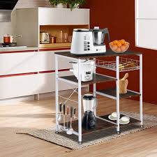 Find kitchen storage & organization at wayfair. Industrial Kitchen Rack Utility Microwave Oven Stand Storage Cart Overstock 31984879