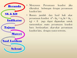 Check spelling or type a new query. Menyusun Persamaan Kuadrat Ppt Download