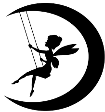 Pin By Wendy Zahora On ززززا Fairy Silhouette Silhouette Clip Art Moon Silhouette