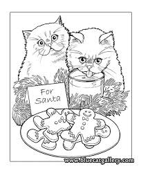 Various objects linked to celebrate the magic of christmas, in an incredible coloring page ! Christmas Cat Coloring Pages Learny Kids
