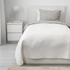 Vareld Bedspread White 59x98 Ikea In 2020 Bed Spreads Single Size Bed Beige Bed
