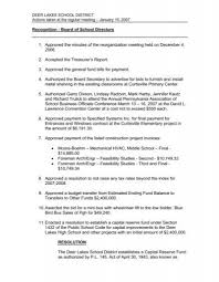 Minutes of the Monthly Board Meetings from 2007