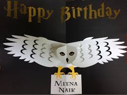 Personalizzato Hedwig Owl Post Ispirato Pop Up Card Etsy Harry Potter Cards Hedwig Owl Owl Post