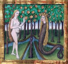 ~the book of genesis, which states very clearly that we are all gods since we have been given the power of the spoken word. Rosalie S Medieval Woman One Of The Things That Bugs Me About Medieval Art Is The Frequency With Which The Snake In The Garden Of Eden Is Shown With The Head Of
