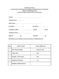 Borang penarafan kendiri bilik sains sekolah rendah 1.12. Borang Ujian Segak