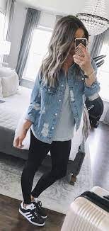 Awesome Winter Outfits Ideas With Denim Jacket 14 Casual Winter Outfits Winter Outfit Trends Preppy Outfits