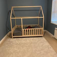 New Children Bed Toddler Bed Baby Toy House Frame Bed Baby Bed Montessori Play Tent Home Bed Nursery Crib Bed Frame With Fence House Frame Bed Kid Beds Toddler Bed
