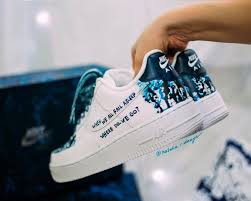 Billie Eilish Custom Sneakers Women Custom Nike Air Force 1 Etsy In 2020 Nike Shoes Air Force Nike Custom Nike Shoes