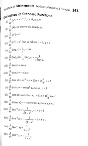 Differentiation Formulas For Class 12 Differentiation Formulas Math Formulas Differentiation