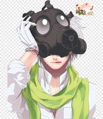 Masker respirator sekali pakai, masker sekali pakai, biru, medis, bahan png. Masker Gas Anime Manga Hitam Dan Putih Masker Gas Putih Wajah Png Pngegg