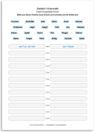 Diese inhalte gehören zu unserem bereich deutsch. Arbeitsblatt Deutsch Grammatik Zusammengesetzte Nomen Substantive Nr 1 Pdf