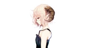 Dress horns red eyes anime anime girls dark red maoyuu. Dress Horns Pink Hair Red Eyes Short Hair Black Dress Soft Shading Profile Simple Background Anime Girls Pointy Ears Monster Girls White Background Bangs Wavy Hair Original Characters Bare Shoulders Paseri Illustrator