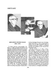 ADOLPHUS PETER ELKIN 1891â•ﬁ1979