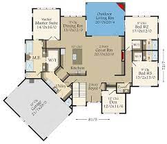 Plan 85271ms Open Concept Modern House Plan With Private Bedrooms Modern Contemporary House Plans Modern House Plan House Plans