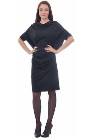 Black 3 4 Sleeve Dress Plus Size Bat Sleeve Dress Boat Neck 3 4 Sleeve Dress Knee Length Dress Hip Loose Bodycon Dress Boho Dress Plus Size Maxi Dress Oversize Dress Bat Sleeves Dress Oversized Dress Plus Size Maxi Dresses