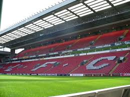 X1 officiële liverpool football stadion muurschildering, officiële liverpool football club muur sticker decal ingesteld, plus de leginstructies. Bild Im Stadion Zu Anfield Road In Liverpool