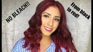 'hair has a base colour that is only revealed when you lighten it,' reveals tiff from 3thirty salon. No Bleach From Black To Red Youtube