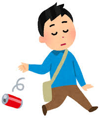 ポイ捨てのイラスト「空き缶のポイ捨て」 | かわいいフリー素材集 ...