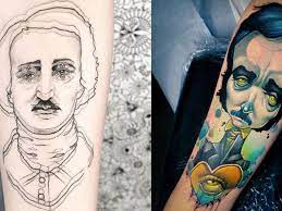 Ribbons are often used to complete the main tattoo. 25 Spooky Edgar Allan Poe Tattoos Tattoo Ideas Artists And Models