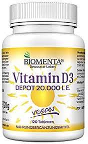 ¿qué es la vitamina d y para qué sirve? Biomenta Vitamin D3 Hochdosiert 20000 I E Aktion Vegan Vitamin D3 Depot 1 Tab Vitamin D 20 Tage 120 Vitamin D3 Vitamina D Vitamina E Veganos