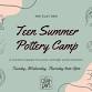 Teen Pottery Summer Camp