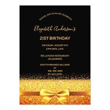 Black And Gold 21st Birthday Invitations 21st Birthday Party Gold Black Sparkle Invitation Zazzle Com 18th Birthday Party 70th Birthday Parties Glitter Invitations