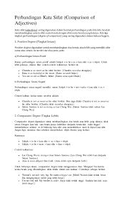 Saat ini kita akan membahas tentang fungsi dari kalimat bahasa inggris. Perbandingan Kata Sifat Dalam Bahasa Inggris