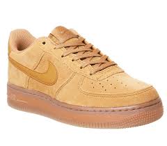 Nike Air Force 1 Black Gum Sole Junior Nike Air Force 1 Trainers Wheat Wheat Gum Light Brown Hers Trainers