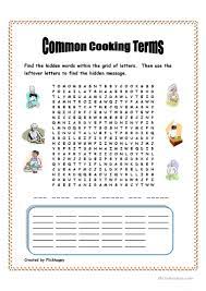 Pastry filled with greek currants. Common Cooking Terms English Esl Worksheets For Distance Learning And Physical Classrooms
