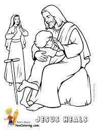 Jesus christ carrying a basket of bread and fish 1. Glorious Jesus Coloring Bible Coloring Free Printable Kids