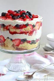 Berries And Cream Trifle Trifle Bowl Desserts Trifle Recipe Punch Bowl Cake