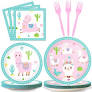 Pink Alpaca Paper Dinnerware from www.amazon.com