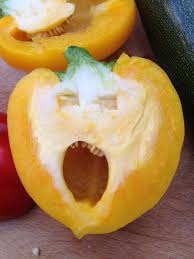 Face Gezicht Paprika Geef Groenten Een Gezicht
