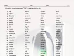 Improve your language arts knowledge with free questions in alphabetical order and thousands of other language arts skills. Technology Gadgets Alphabetical Order Worksheet Teaching Resources