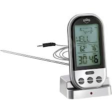Place the thermometer correctly for the most accurate reading, place the thermometer into the thickest portion of meat, avoiding fat and bone. Kuchenprofi Profi Digital Meat Thermometer With Radio Transmission Kitchen Thermometer Alzashop Com