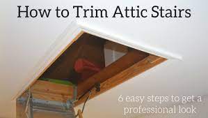 How To Install Attic Stairs Trim Step By Step Plans Video Copewood In 2021 Attic Access Door Attic Stairs Attic Ladder