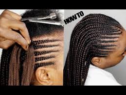 One of many strips of hair twisted together close to the head in thin rows: Tips And Tricks Gipping The Roots Cornrows Tutorial How To Youtube