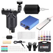 Dragonhawk top tattoo kit motor pen machine gun color inks power supply needles. Amazon Com Stigma Complete Tattoo Kit Pro Tattoo Machine Kit Rotary Tattoo Machine Power Supply Color Inks With Case Mk648 Black Beauty Personal Care